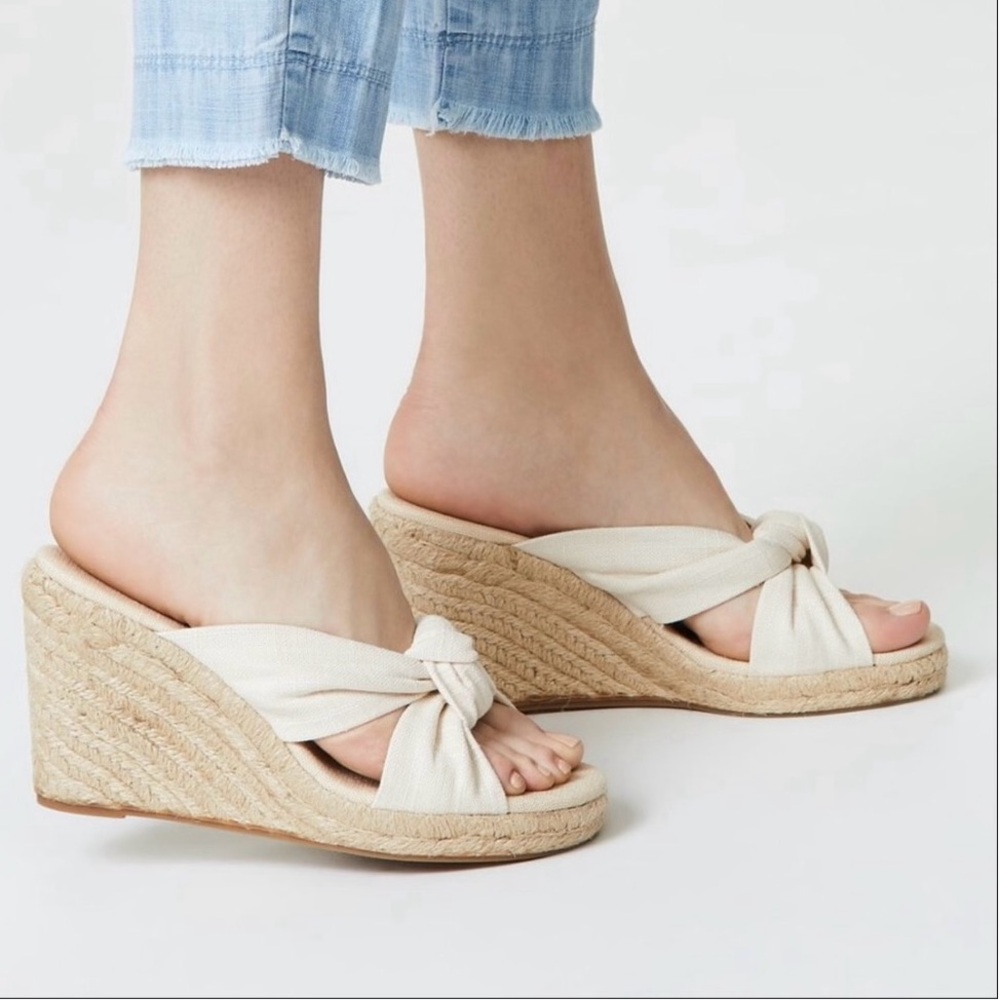 Soludos Cream Espadrille Wedge - New in Box
